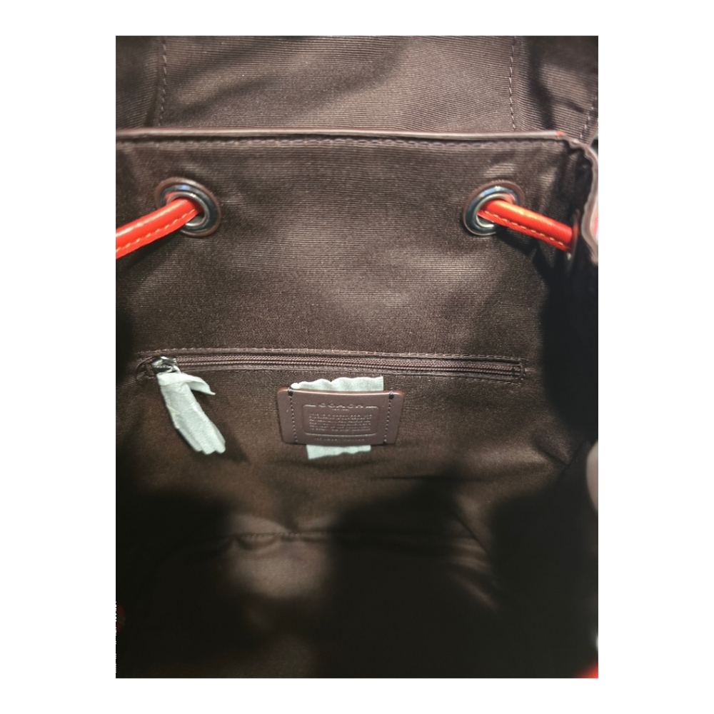 NWT Coach CR100 Pace Backpack Smooth Leather Miami Red - Picture 11 of 15